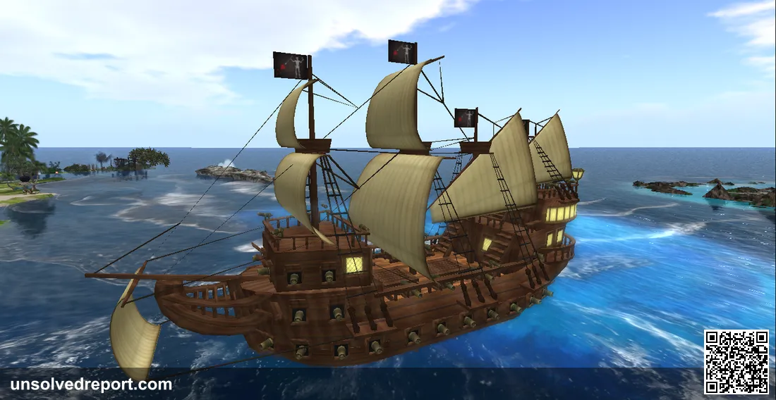 Another version of the ship Queens Anne's Revenge in Second Life.