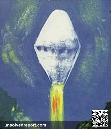 Detail from the illustration used for the cover of the 1998 book, The Cash-Landrum UFO Incident by John F. Schuessler.