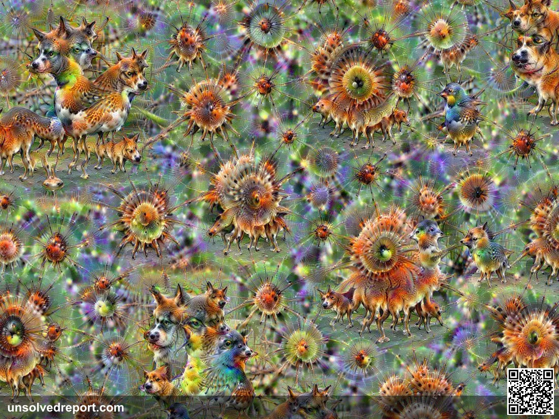 DeepDream image which started with white noise.