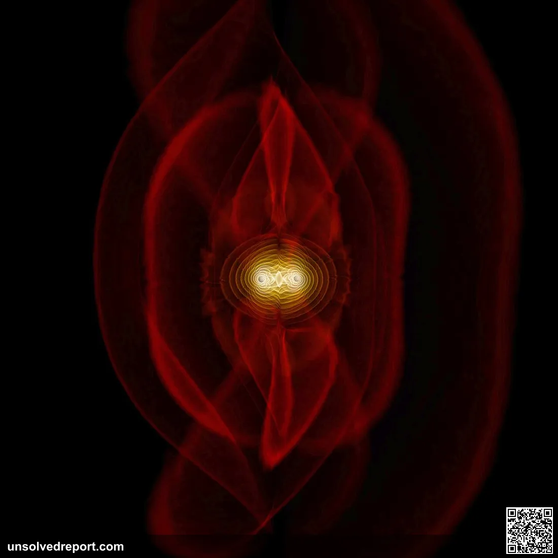 Frame from a simulation of the merger of two black holes and the resulting emission of gravitational radiation (colored…