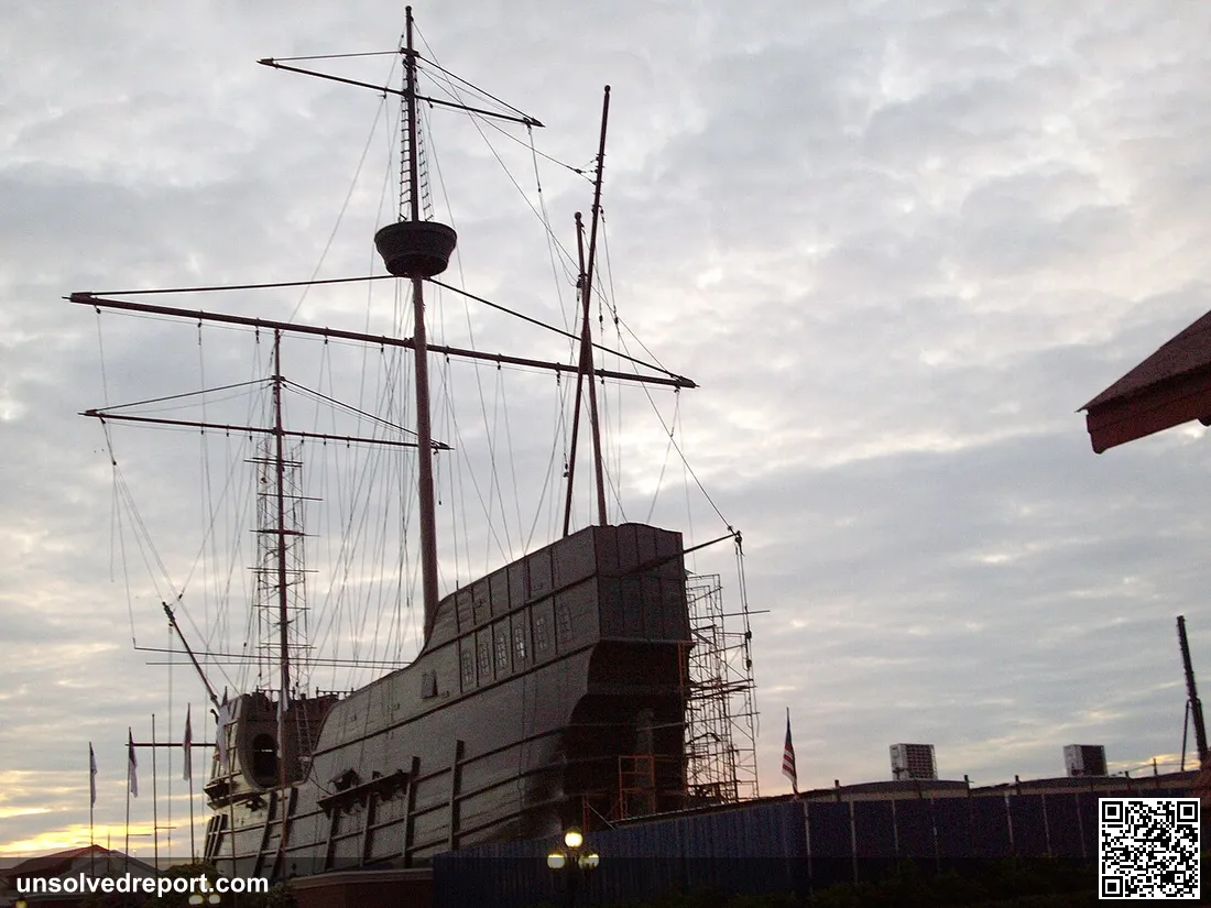 Museum Replica of Portugueese ship"Flor-De-La-Mar" at Melaka port, famous to for its "Sea-Traffic" and "Piracy" in the …