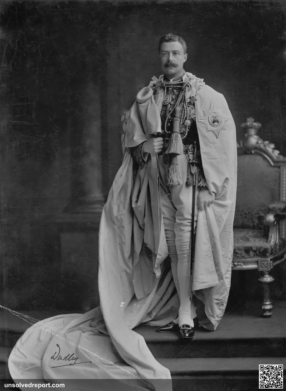 William Humble Ward, 2nd Earl of Dudley (1867-1932), apparently in his uniform as Grand Master of the Order of St. Patr…