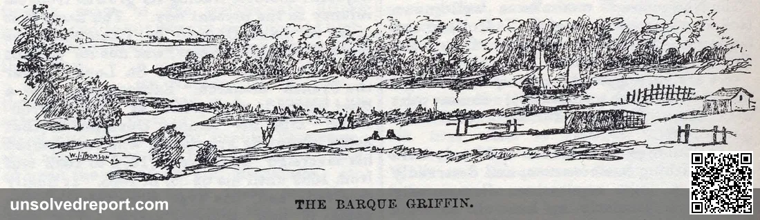 The Barque Griffin, on the Great Lakes, 19th Century.