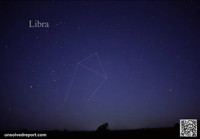 The constellation Libra, where HD 140283 slides faintly across our sky.