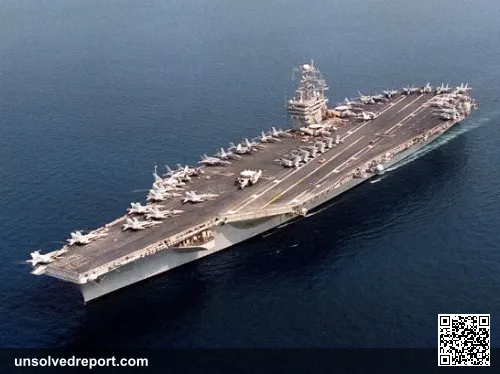 PD Navy photo of USS Nimitz (CVN-68) at sea near the Persian Gulf 12 Oct 1997. This is a little low-res and lacks detai…