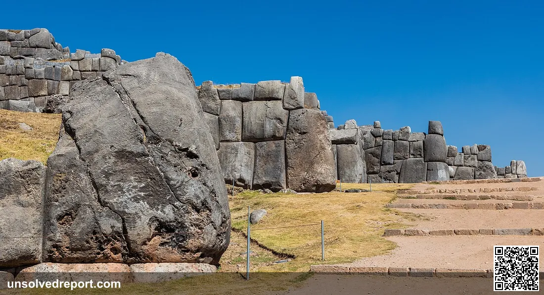 View of a row of corners of the walls of Saksaywaman, a citadel on the northern outskirts of the city of en:Cusco, hist…