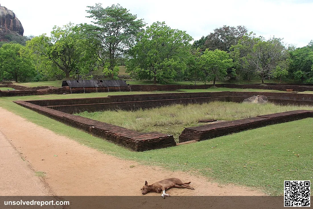 Old swimming pool for the king and his slaves Lion Rock Sri Lanka