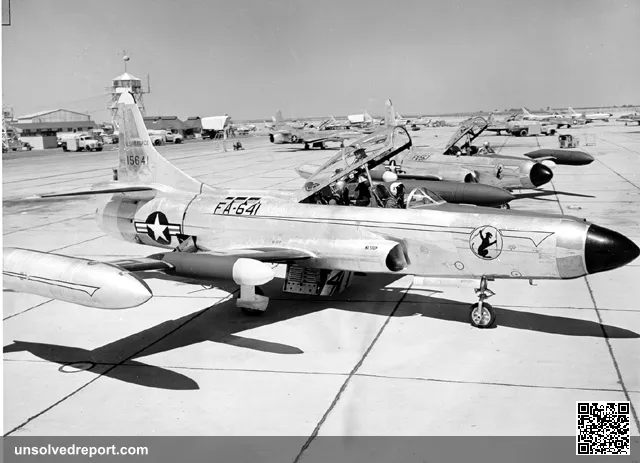 A Lockheed F-94 Starfire of the 84th Fighter-Interceptor Squadron, the type of all-weather jet used in the 1952 Washington intercepts.